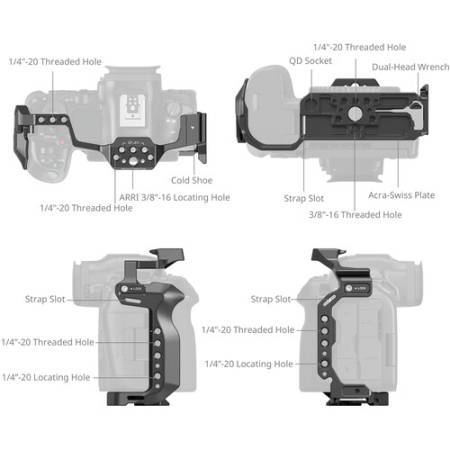 SmallRig 4978 - klatka operatorska do Canon EOS R5 Mark II_Opcje montażu_3